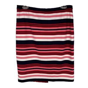 THE LIMITED Women's STRIPE SKIRT Pink White Navy Blue Size 10
